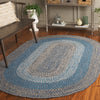 Safavieh Braided BRD318N Navy / Blue Area Rug Room Scene Feature