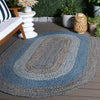 Safavieh Braided BRD318N Navy / Blue Area Rug Room Scene