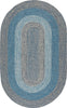 Safavieh Braided BRD318N Navy / Blue Area Rug Oval