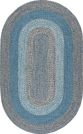 Safavieh Braided BRD318N Navy / Blue Area Rug Oval