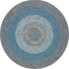 Safavieh Braided BRD318N Navy / Blue Area Rug Round