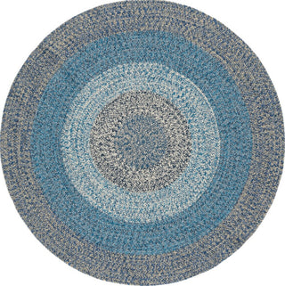 Safavieh Braided BRD318N Navy / Blue Area Rug Round