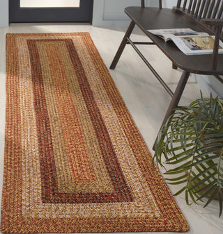 Safavieh Braided BRD318P Rust / Red Machine Washable Area Rug Room Scene