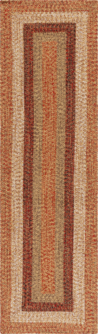 Safavieh Braided BRD318P Rust / Red Machine Washable Area Rug Runner