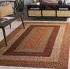 Safavieh Braided BRD318P Rust / Red Machine Washable Area Rug Room Scene Feature