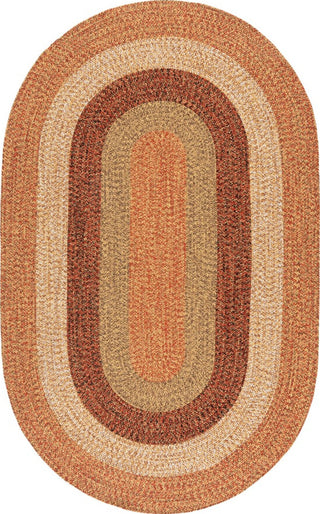 Safavieh Braided BRD318P Rust / Red Machine Washable Area Rug Oval