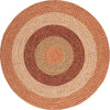 Safavieh Braided BRD318P Rust / Red Machine Washable Area Rug Round