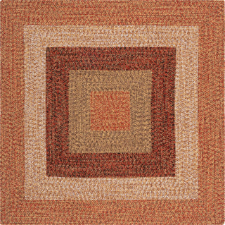Safavieh Braided BRD318P Rust / Red Machine Washable Area Rug Square