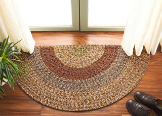 Safavieh Braided BRD318T Brown / Gold Area Rug Room Scene Feature