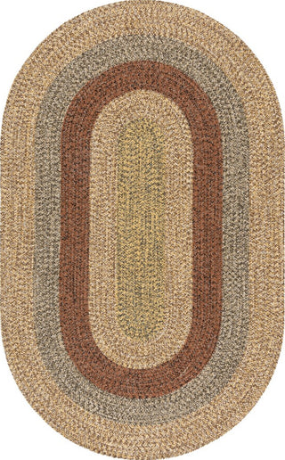Safavieh Braided BRD318T Brown / Gold Area Rug Oval