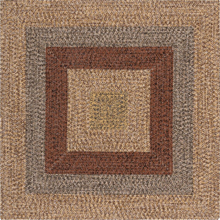 Safavieh Braided BRD318T Brown / Gold Area Rug Square