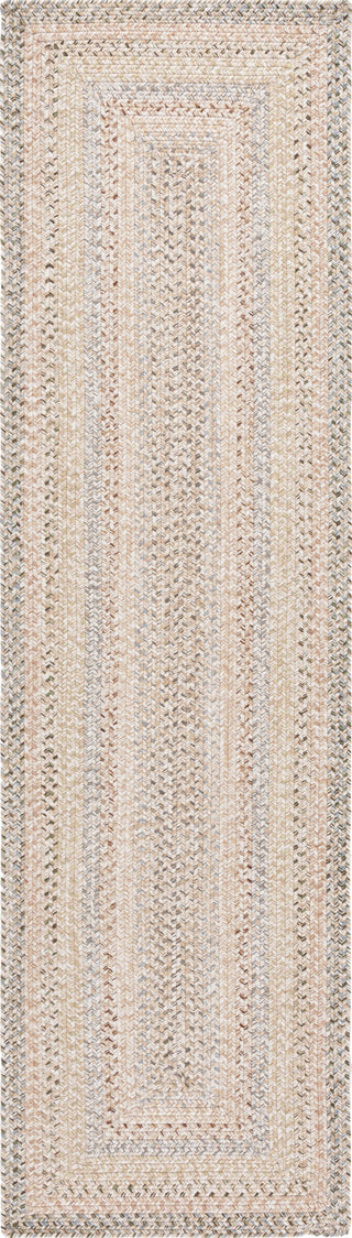 Safavieh Braided BRD321B Beige / Light Grey Area Rug Runner