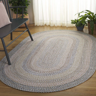 Safavieh Braided BRD321B Beige / Light Grey Area Rug Room Scene Feature