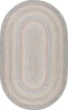 Safavieh Braided BRD321B Beige / Light Grey Area Rug Oval