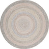 Safavieh Braided BRD321B Beige / Light Grey Area Rug Round