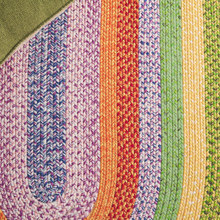 Safavieh Braided BRD324Y Green / Rust Area Rug Detail