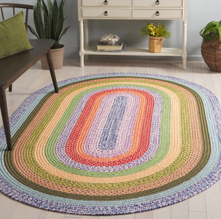 Safavieh Braided BRD324Y Green / Rust Area Rug main image