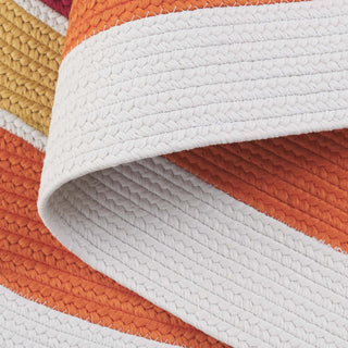 Safavieh Braided BRD325A Ivory / Rainbow Area Rug Fold