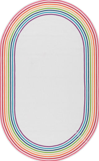 Safavieh Braided BRD326A Ivory / Rainbow Area Rug main image