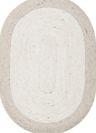 Safavieh Braided BRD904A Beige / Ivory Area Rug Oval