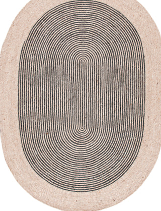 Safavieh Braided BRD904B Beige / Black Area Rug Oval