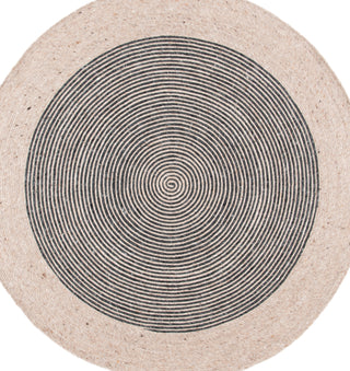 Safavieh Braided BRD904B Beige / Black Area Rug Round