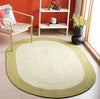 Safavieh Braided BRD904Y Green / Ivory Area Rug Room Scene