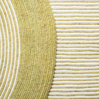 Safavieh Braided BRD904Y Green / Ivory Area Rug Backing