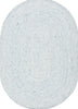 Safavieh Braided BRD905F Grey / Ivory Area Rug Oval