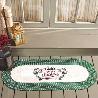 Safavieh Braided Posters BRP107Y Ivory / Green Area Rug Room Scene