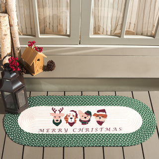 Safavieh Braided Posters BRP108Y Ivory / Green Area Rug Room Scene
