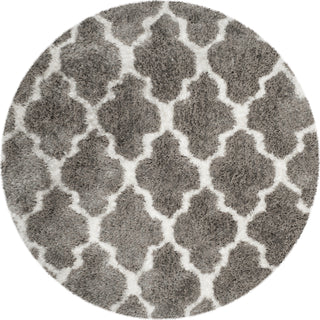 Safavieh Barcelona Shag BSG319 Silver / Ivory Area Rug Round