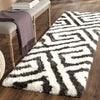 Safavieh Barcelona Shag BSG323 Graphite / Ivory Area Rug Room Scene Feature