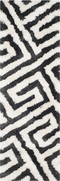 Safavieh Barcelona Shag BSG323 Graphite / Ivory Area Rug