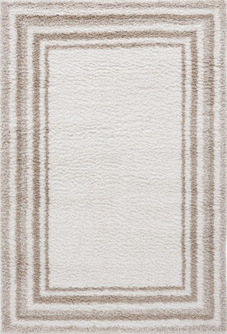 Safavieh Border and Stripe Shag BSP251 Ivory / Beige Area Rug