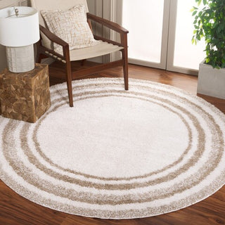 Safavieh Border and Stripe Shag BSP251 Ivory / Beige Area Rug