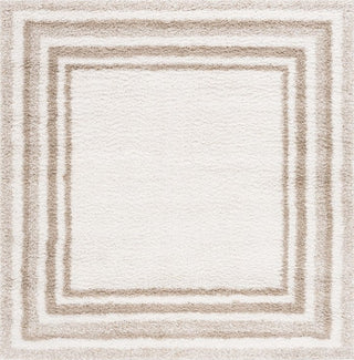 Safavieh Border and Stripe Shag BSP251 Ivory / Beige Area Rug