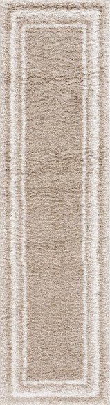 Safavieh Border and Stripe Shag BSP251 Beige / Ivory Area Rug