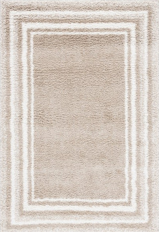 Safavieh Border and Stripe Shag BSP251 Beige / Ivory Area Rug