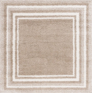 Safavieh Border and Stripe Shag BSP251 Beige / Ivory Area Rug