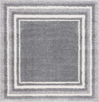 Safavieh Border and Stripe Shag BSP251 Grey / Ivory Area Rug