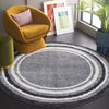 Safavieh Border and Stripe Shag BSP251 Grey / Black Area Rug