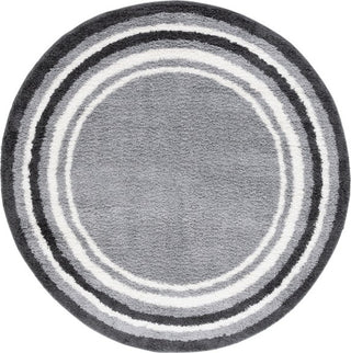 Safavieh Border and Stripe Shag BSP251 Grey / Black Area Rug