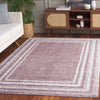 Safavieh Border and Stripe Shag BSP251 Pink / Ivory Area Rug