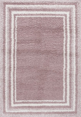 Safavieh Border and Stripe Shag BSP251 Pink / Ivory Area Rug