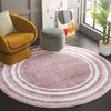 Safavieh Border and Stripe Shag BSP251 Pink / Ivory Area Rug