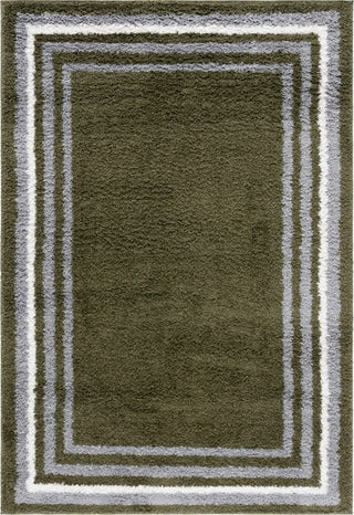 Safavieh Border and Stripe Shag BSP251 Green Area Rug