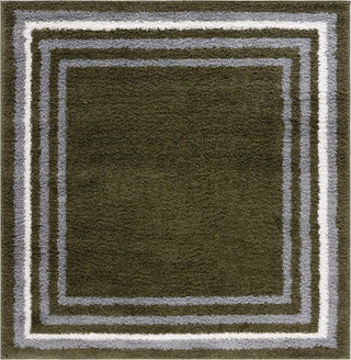 Safavieh Border and Stripe Shag BSP251 Green Area Rug