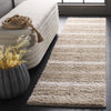 Safavieh Border and Stripe Shag BSP252 Beige / Ivory Area Rug Room Scene Feature