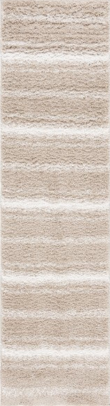 Safavieh Border and Stripe Shag BSP252 Beige / Ivory Area Rug